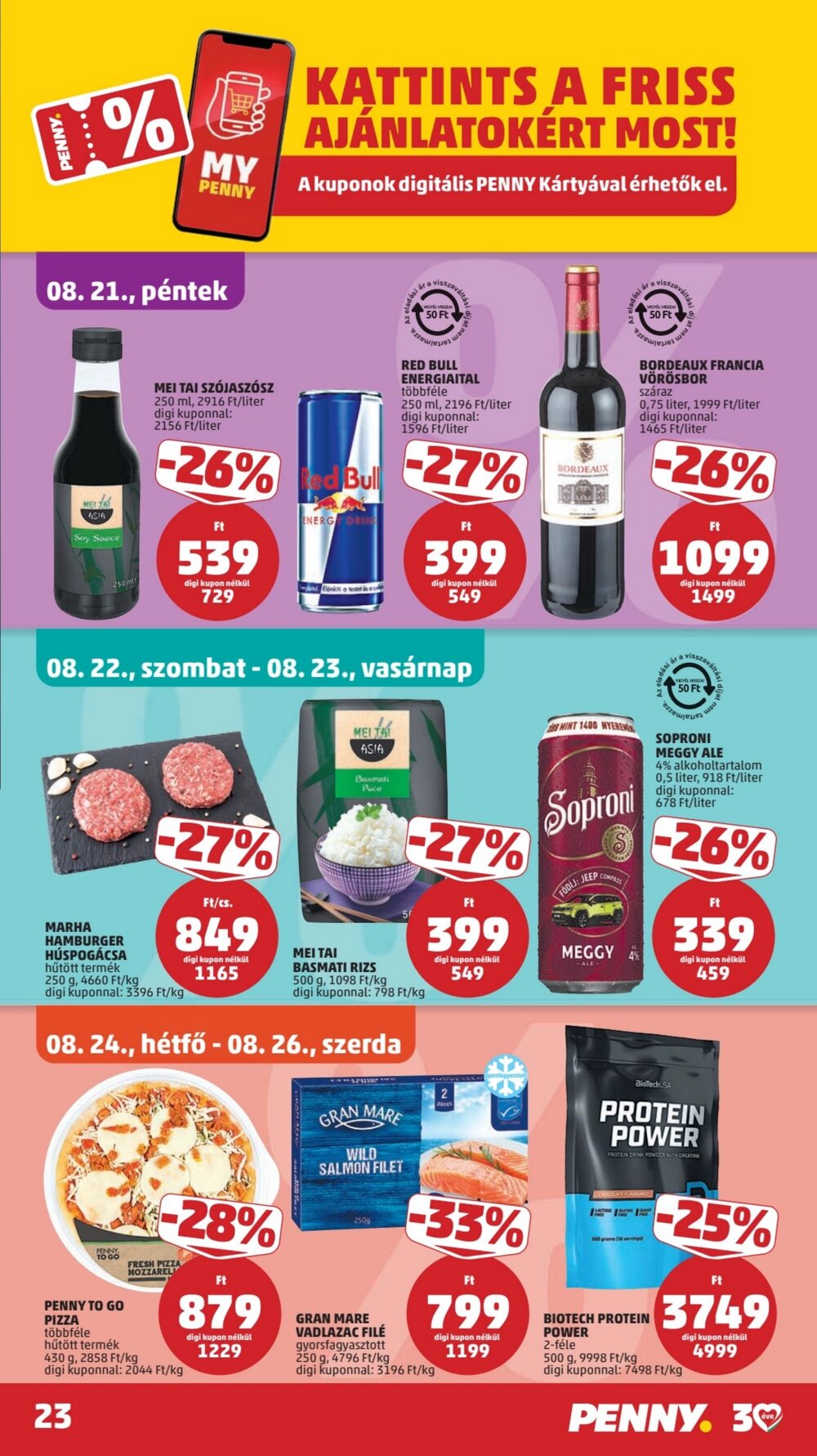 Penny Market akciós újság 2026.08.21-től - 27. oldal.