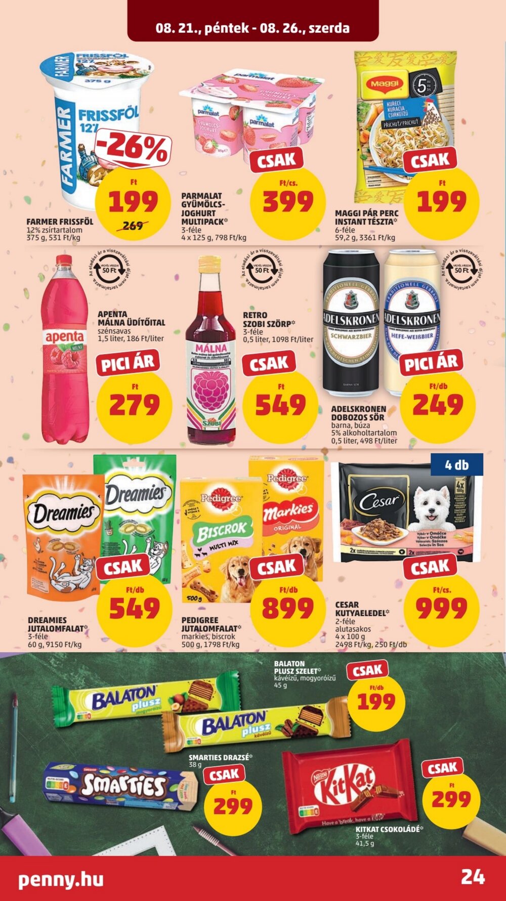 Penny Market akciós újság 2026.08.21-től - 28. oldal.