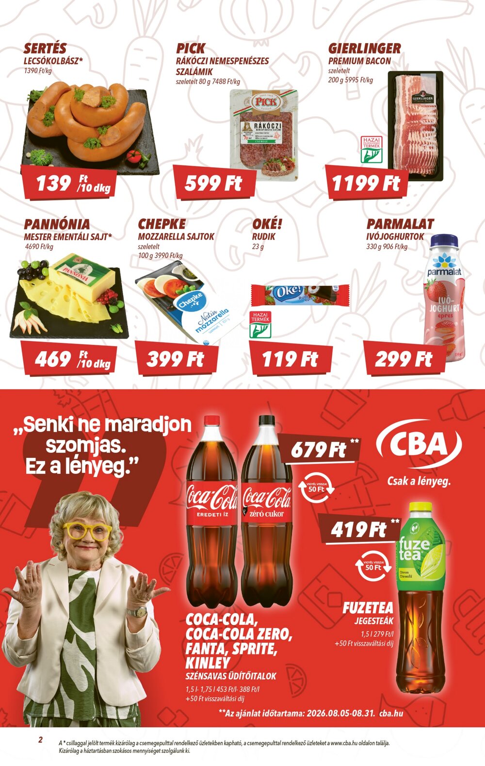 CBA akciós újság 2026.08.21-től - 2. oldal.