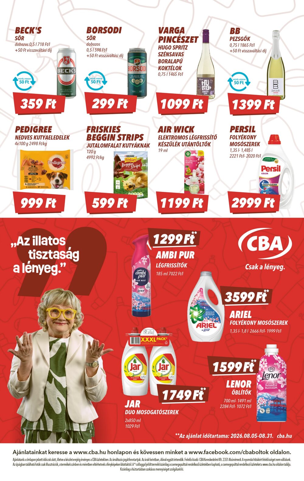 CBA akciós újság 2026.08.21-től - 8. oldal.