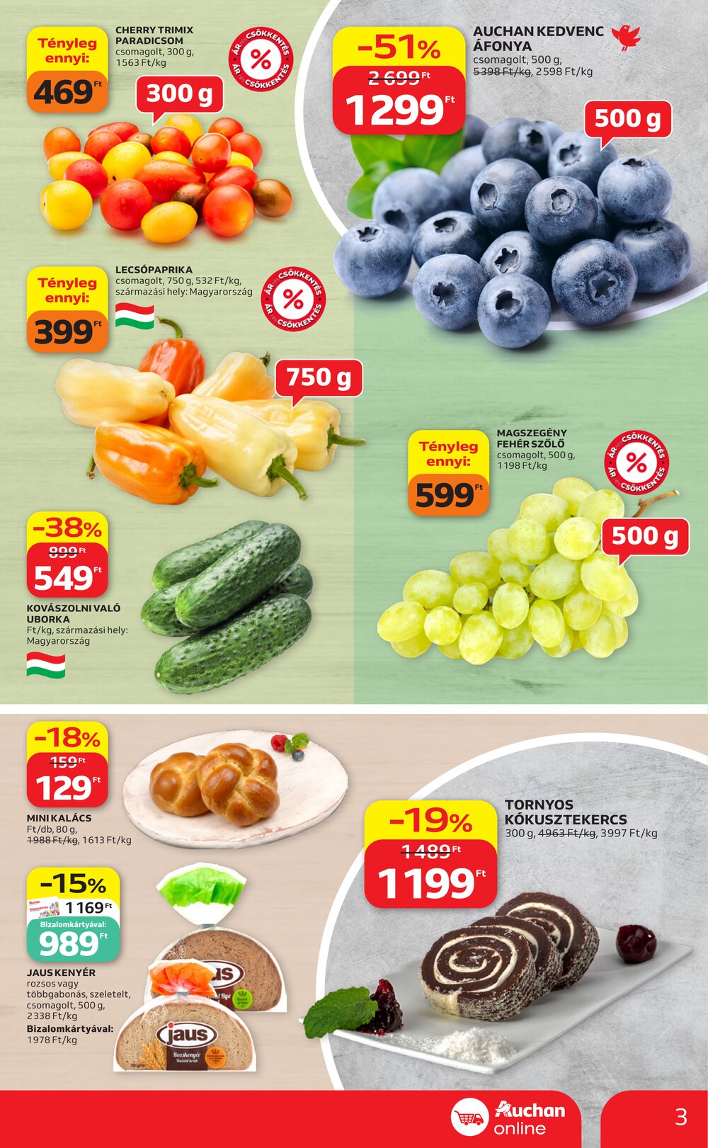 Auchan akciós újság 2026.08.21-től - 3. oldal.