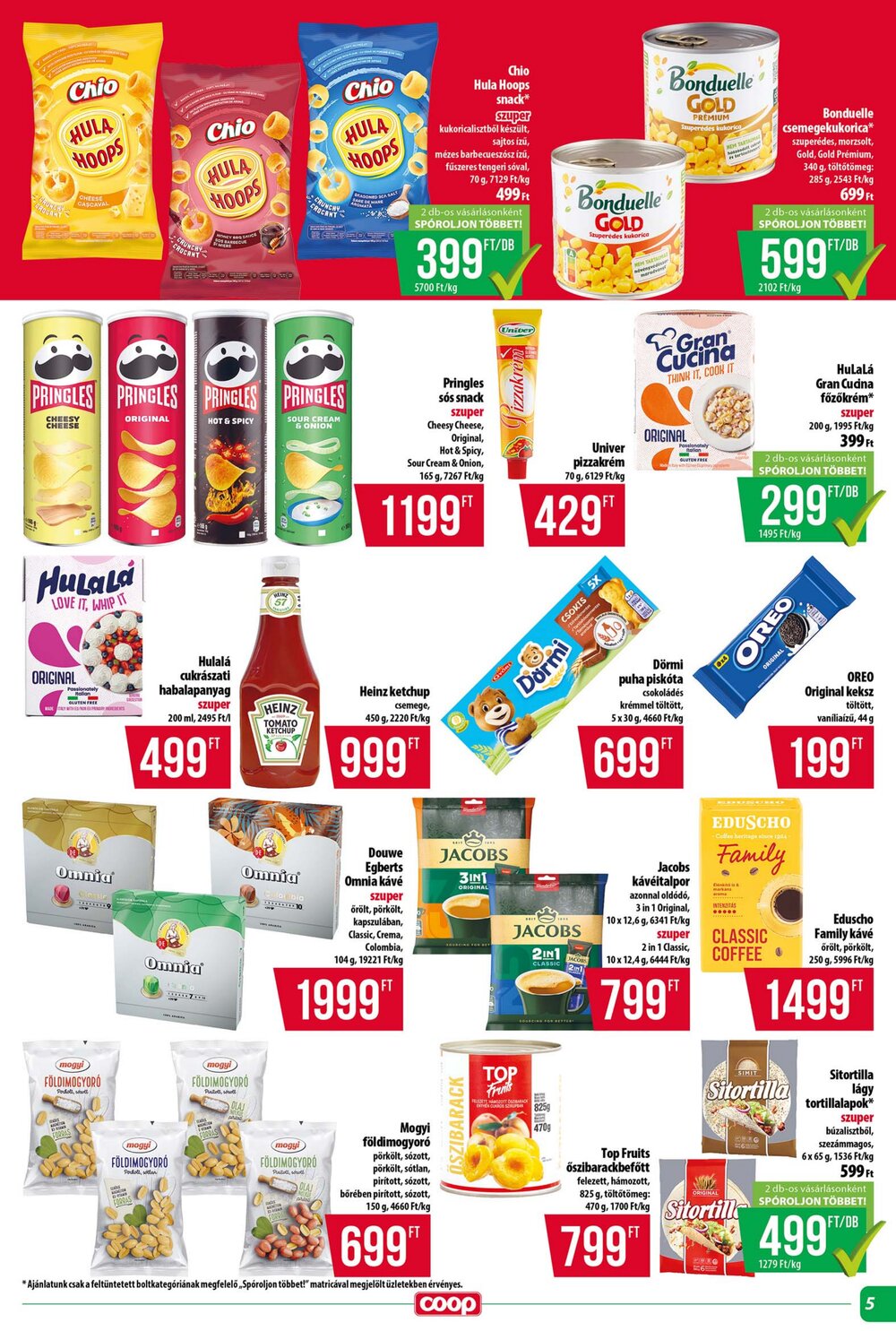 Coop akciós újság 2026.08.21-től - 5. oldal.