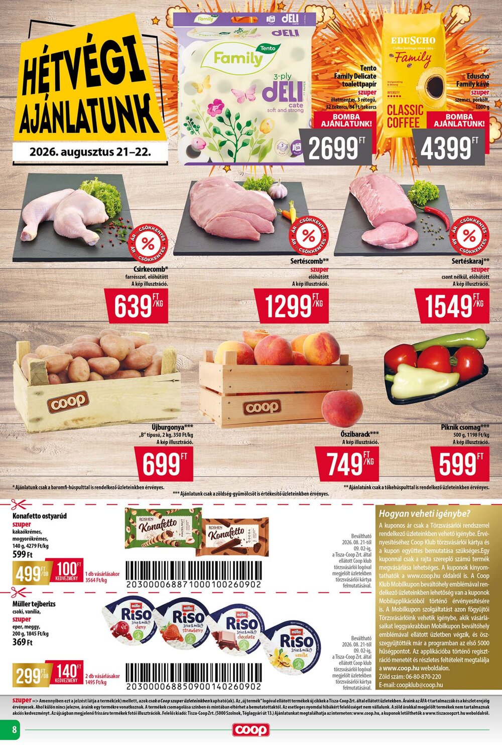 Coop akciós újság 2026.08.21-től - 8. oldal.
