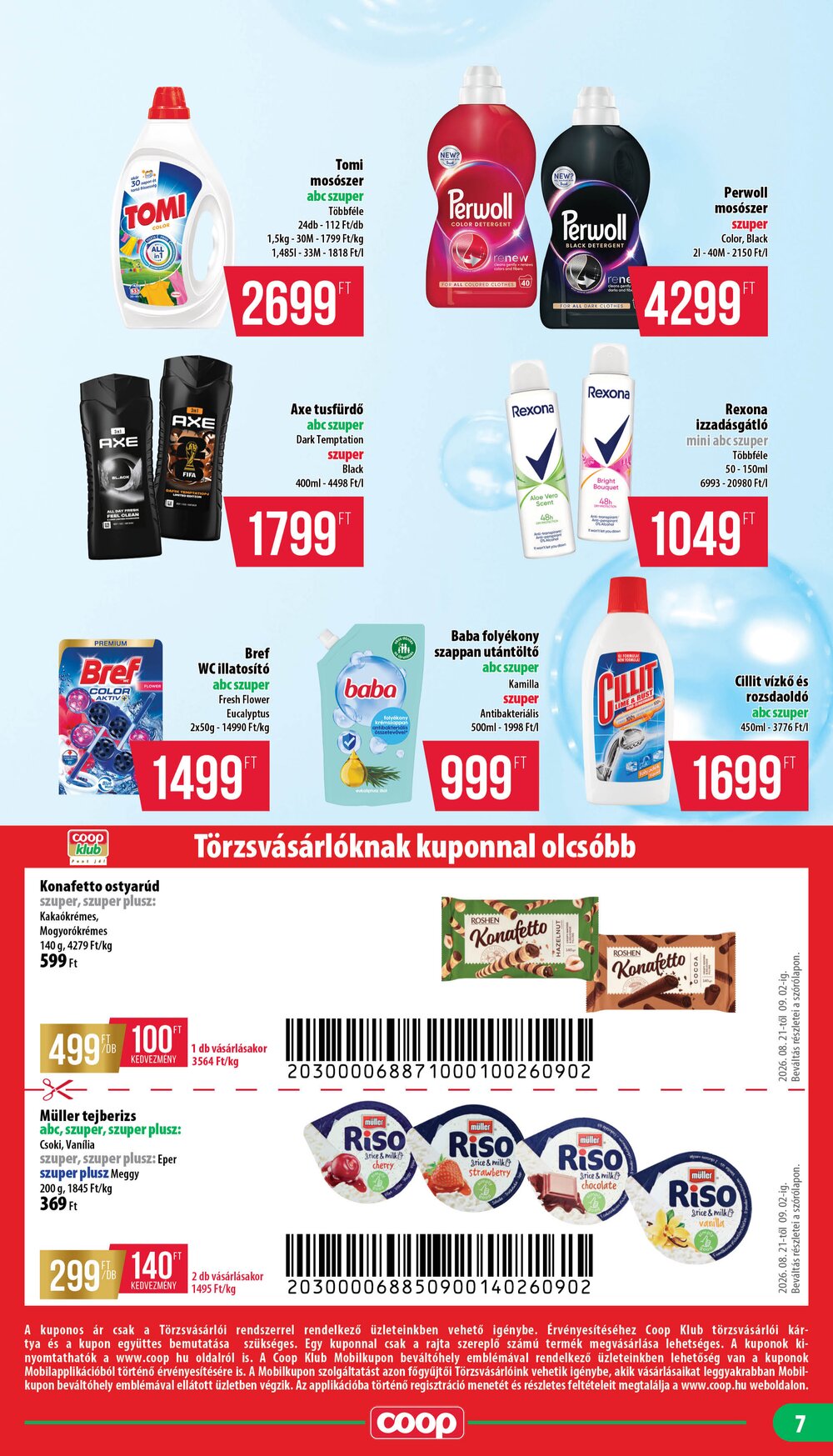 Coop akciós újság 2026.08.21-től - 7. oldal.
