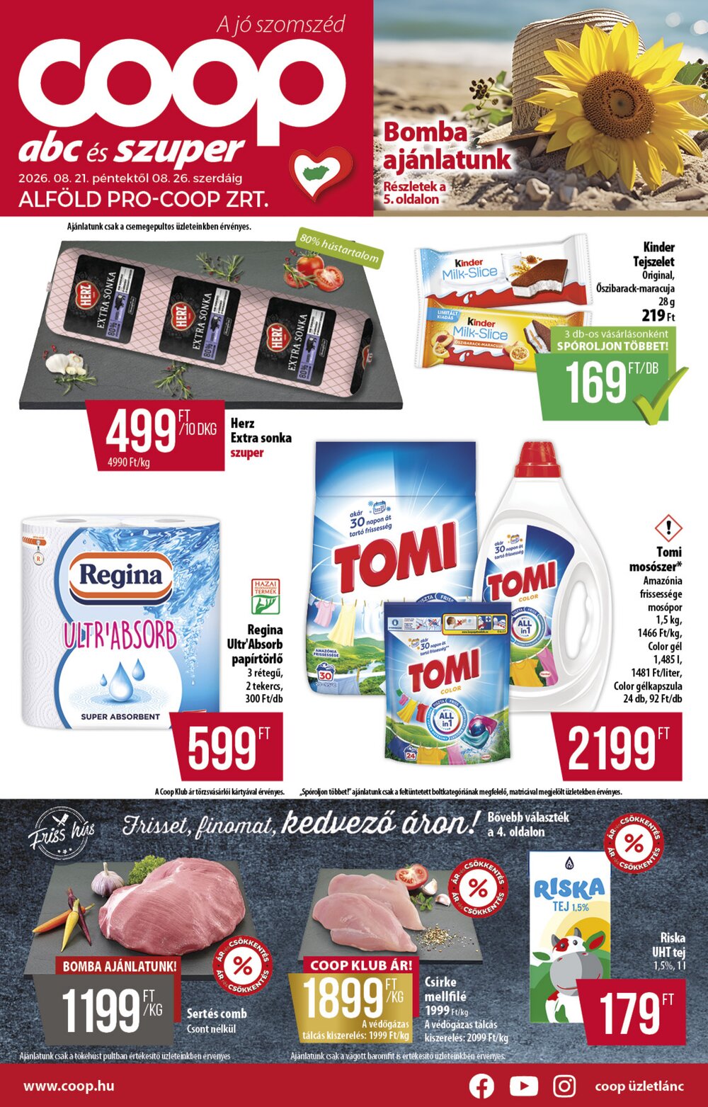 Coop akciós újság 2026.08.21-től - 1. oldal.