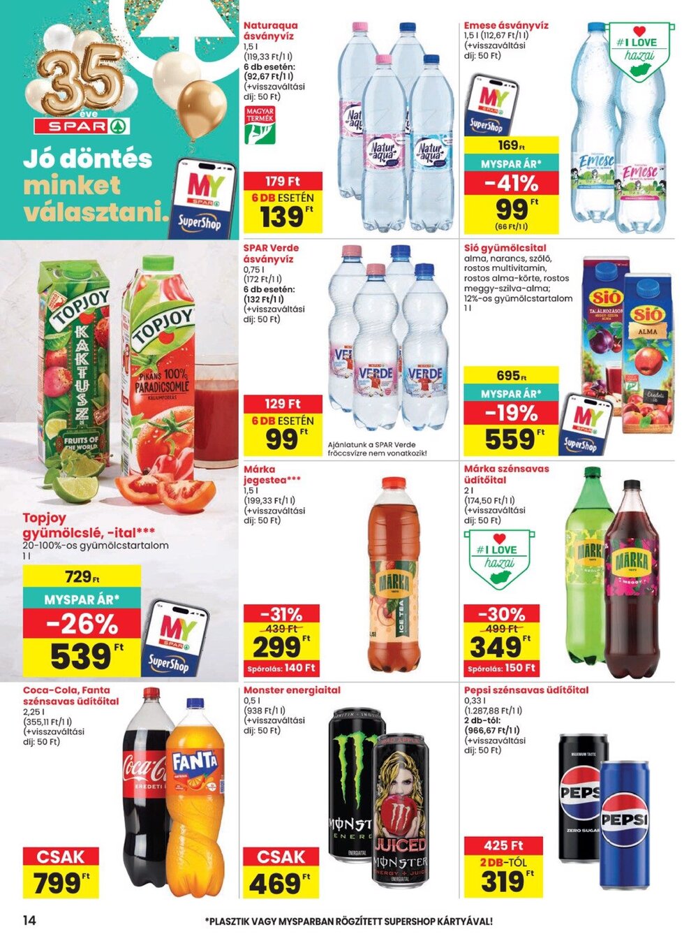 Spar akciós újság 2026.08.27-től - 14. oldal.