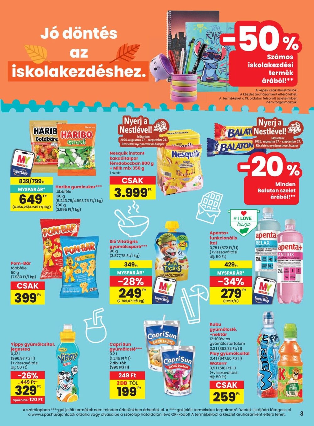 Spar akciós újság 2026.08.27-től - 3. oldal.