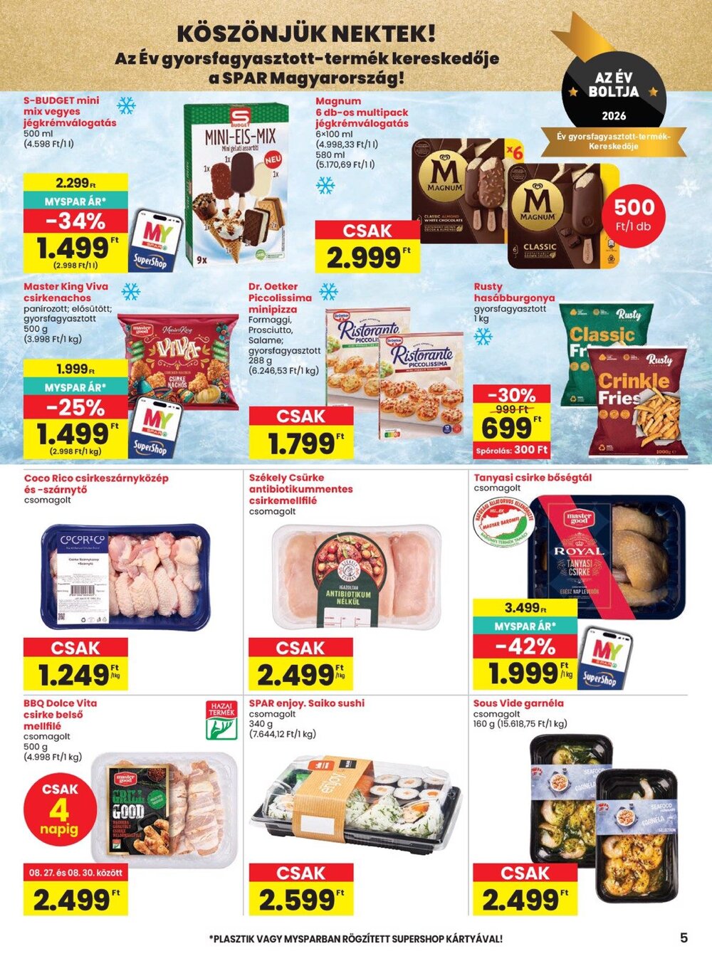 Spar akciós újság 2026.08.27-től - 5. oldal.