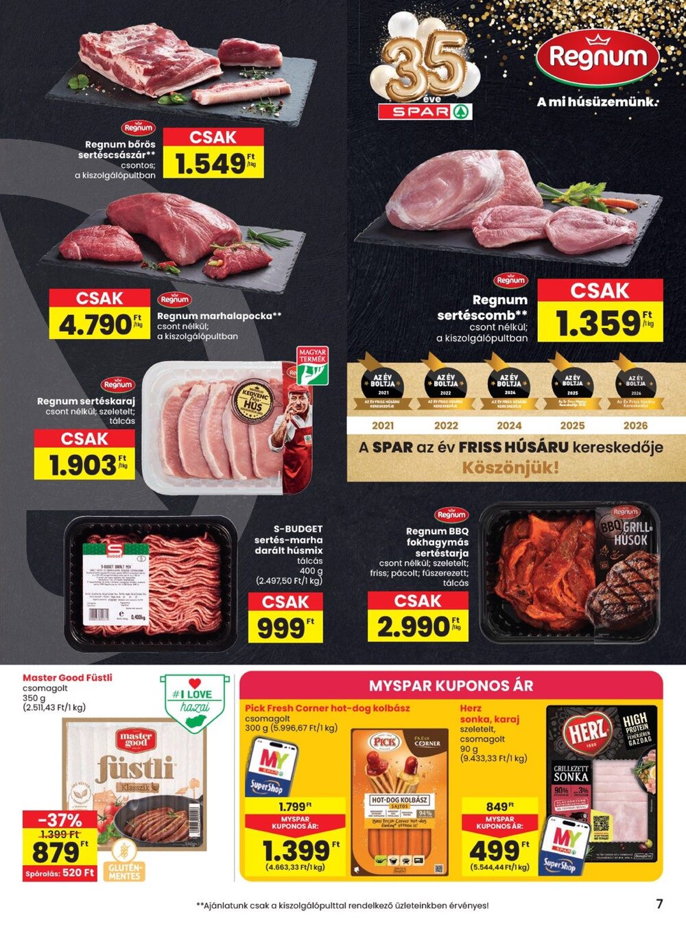 Spar akciós újság 2026.08.27-től - 7. oldal.