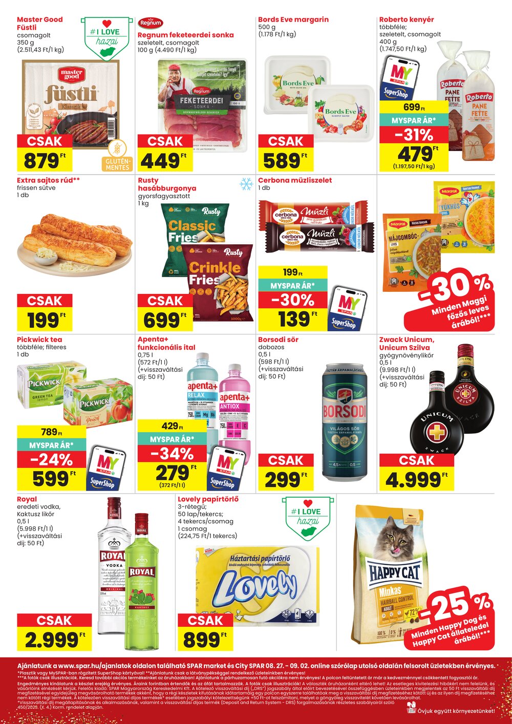 Spar Market akciós újság 2026.08.27-től - 2. oldal.