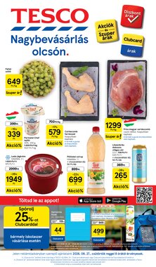 Tesco akciós újság 2026.08.27-től