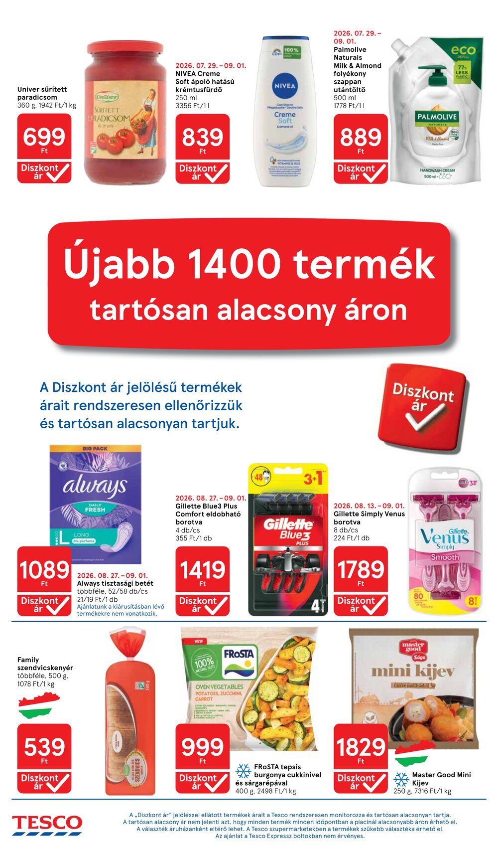 Tesco akciós újság 2026.08.27-től - 4. oldal.