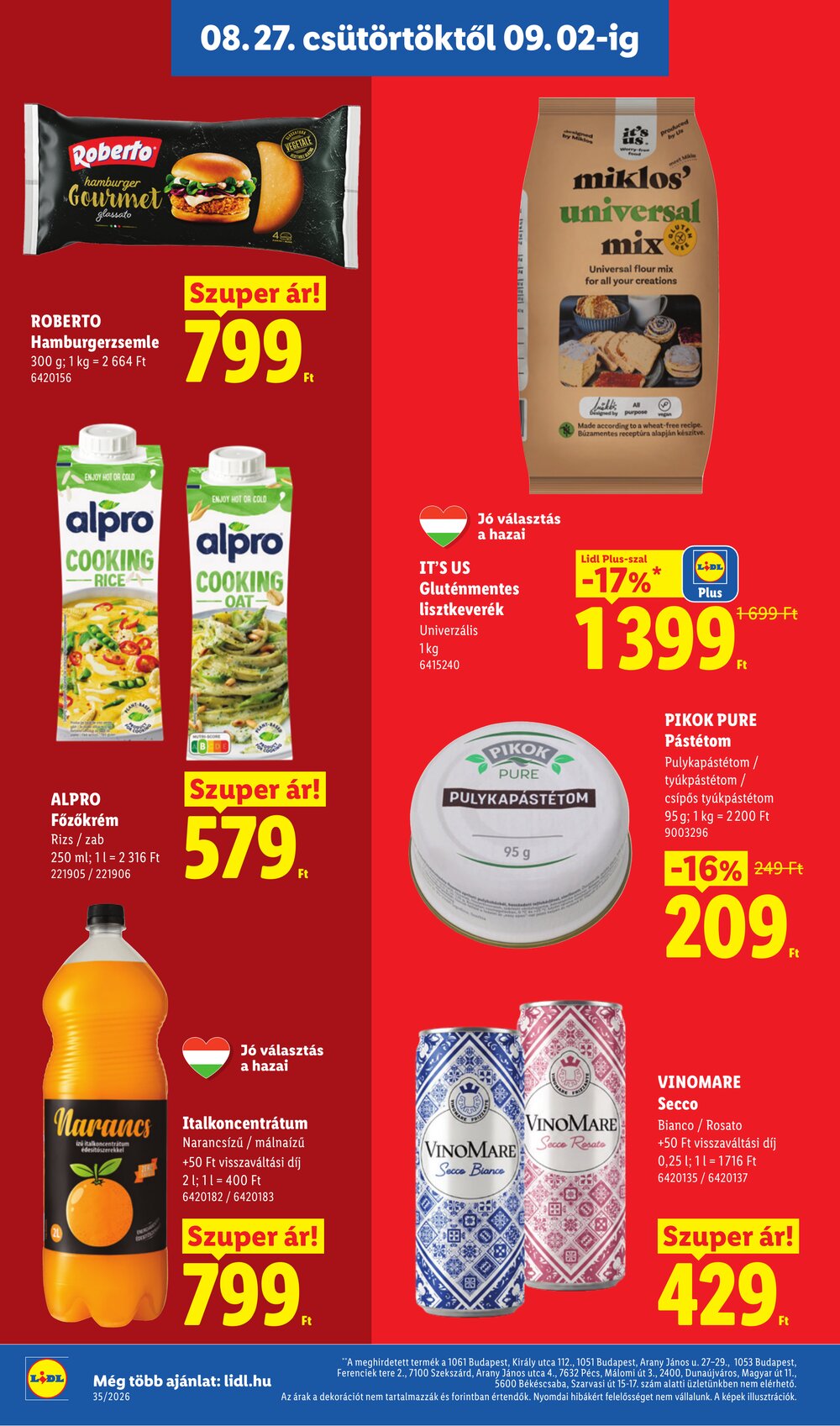Lidl akciós újság 2026.08.27-től - 20. oldal.