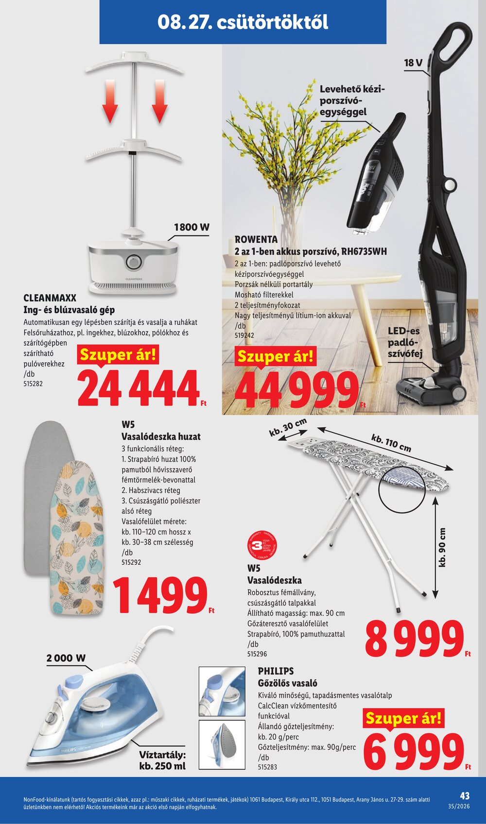 Lidl akciós újság 2026.08.27-től - 43. oldal.