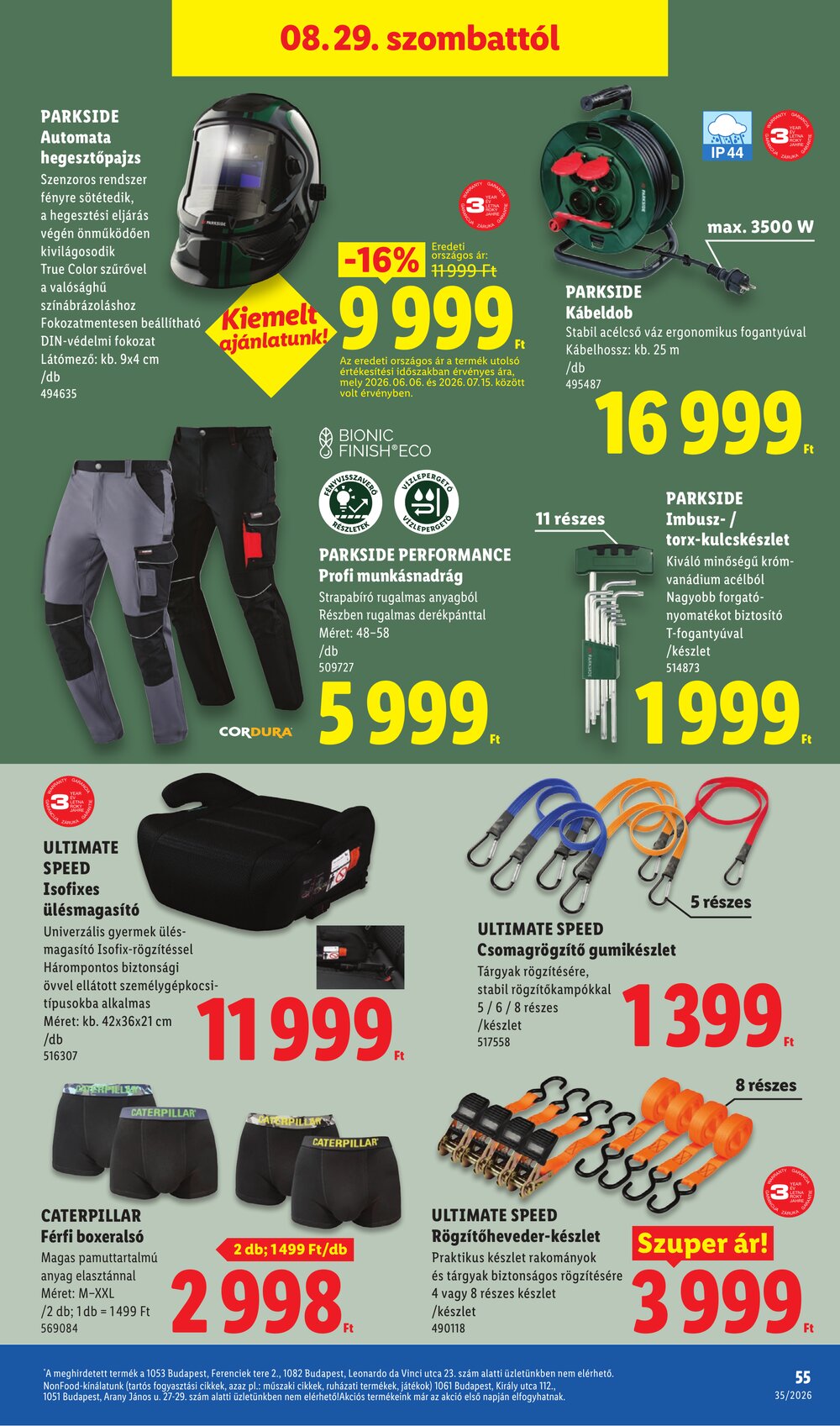 Lidl akciós újság 2026.08.27-től - 55. oldal.