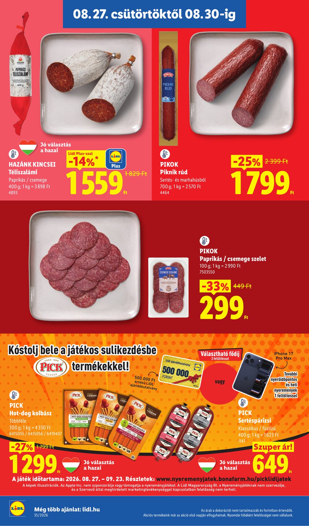 Lidl akciós újság 2026.08.27-től - 8. oldal.