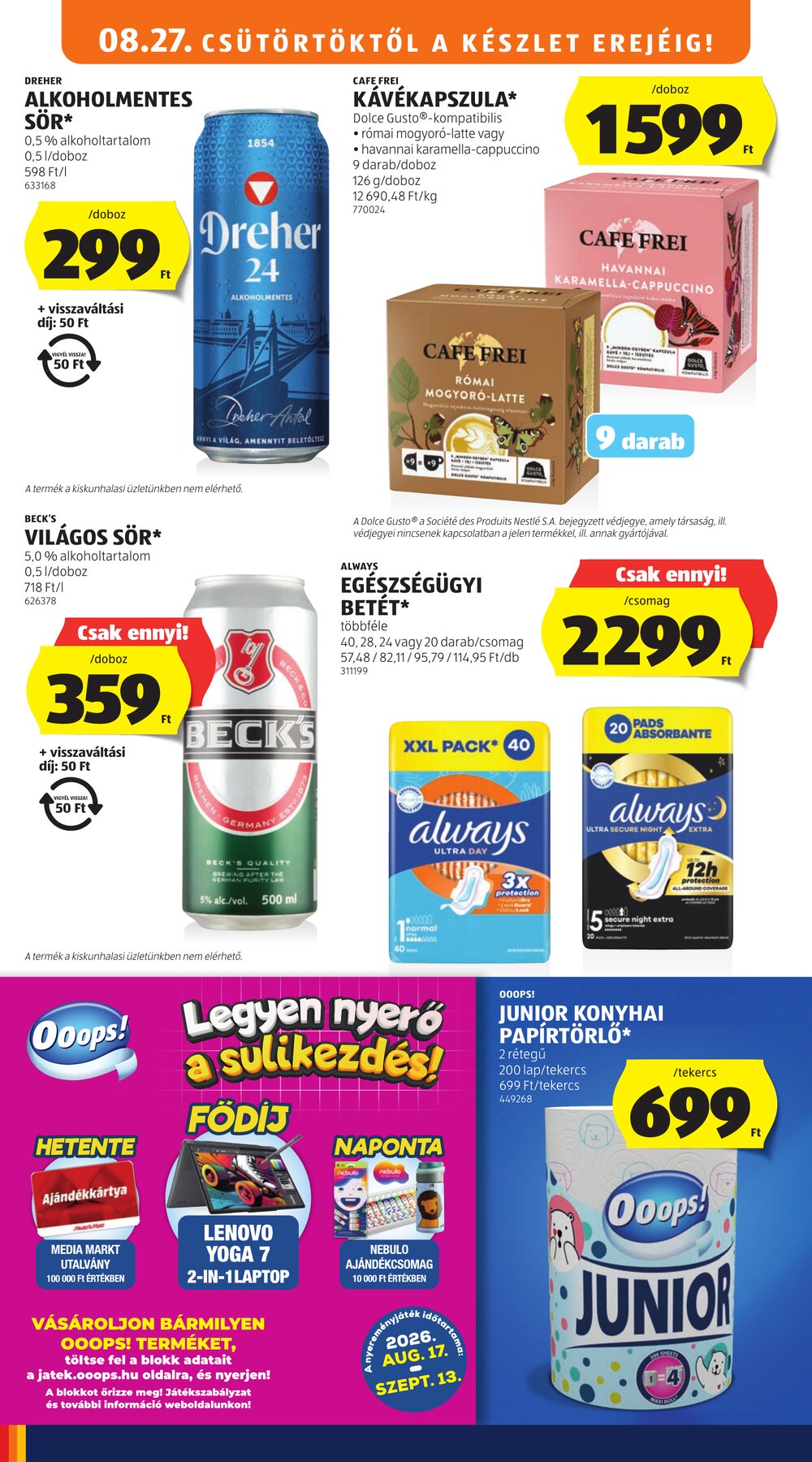 Aldi akciós újság 2026.08.27-től - 14. oldal.