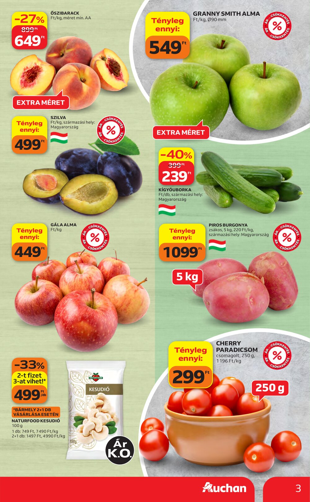 Auchan akciós újság 2026.08.27-től - 3. oldal.
