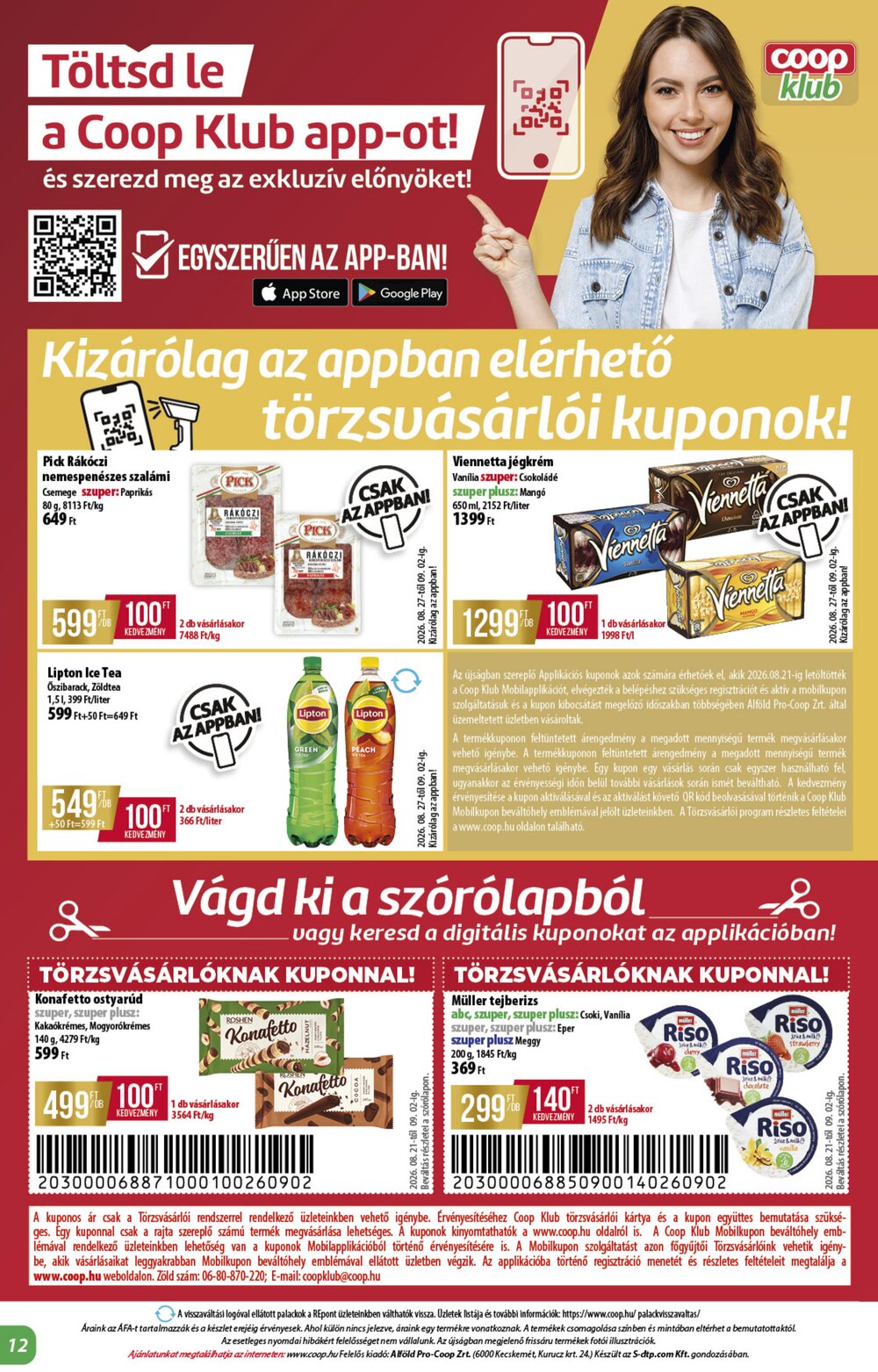 Coop akciós újság 2026.08.27-től - 12. oldal.