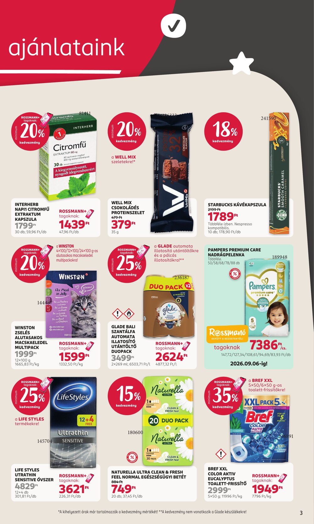 Rossmann akciós újság 2026.08.31-től - 3. oldal.