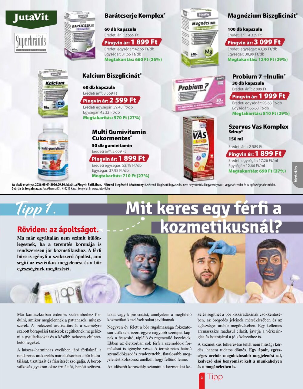 Pingvin Patika akciós újság 2026.09.01-től - 2. oldal.