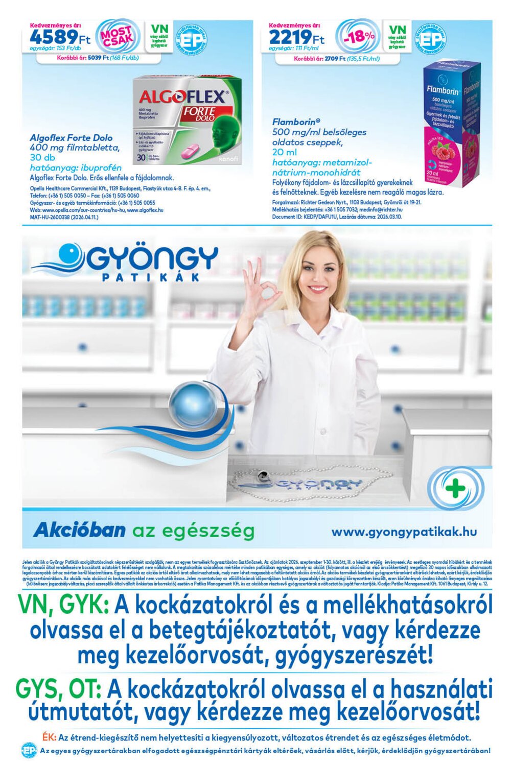 Gyöngy Patikák akciós újság 2026.09.01-től - 20. oldal.