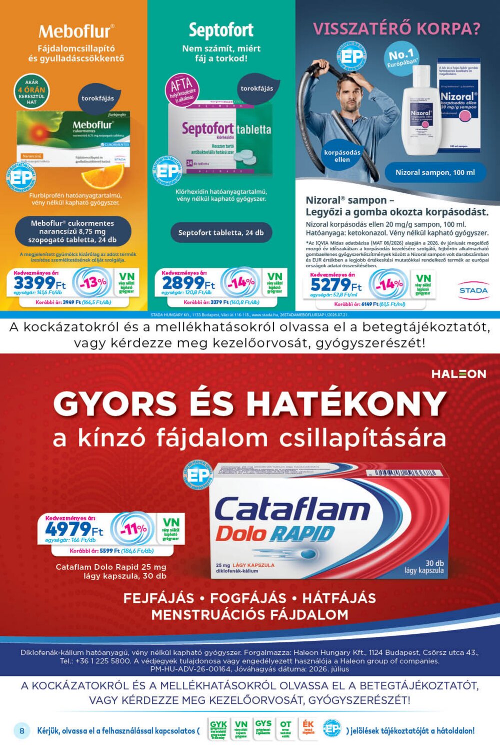 Gyöngy Patikák akciós újság 2026.09.01-től - 8. oldal.