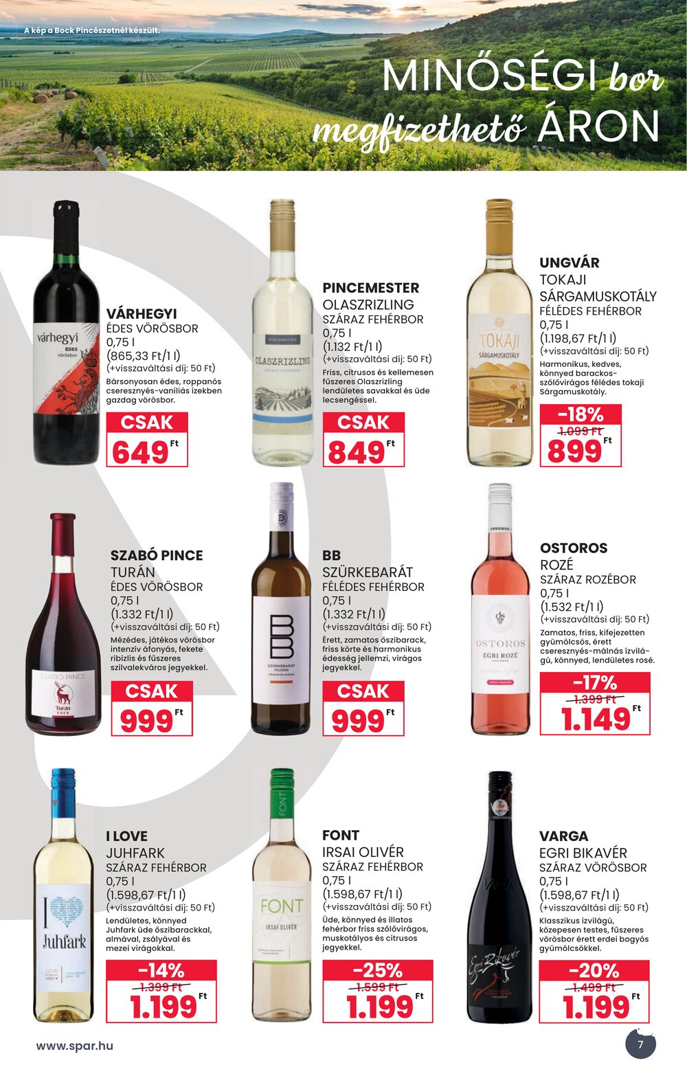 Spar akciós újság 2026.09.02-től - 7. oldal.