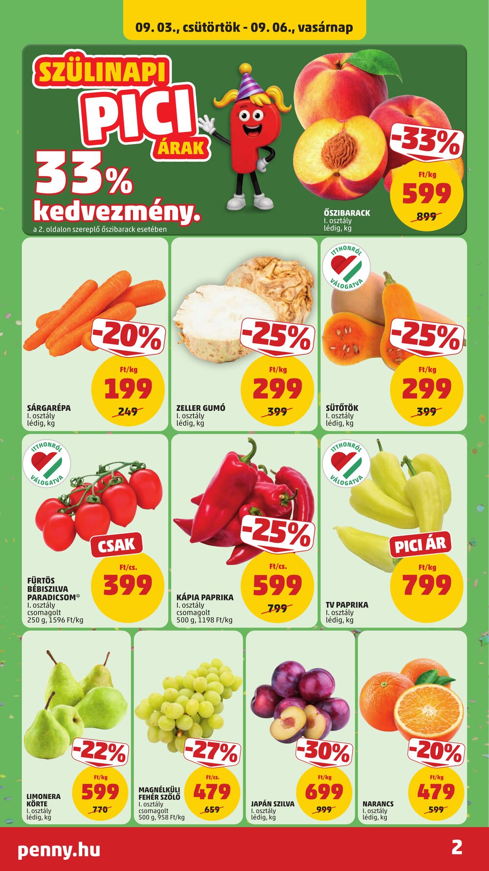 Penny Market akciós újság 2026.09.03-tól - 2. oldal.