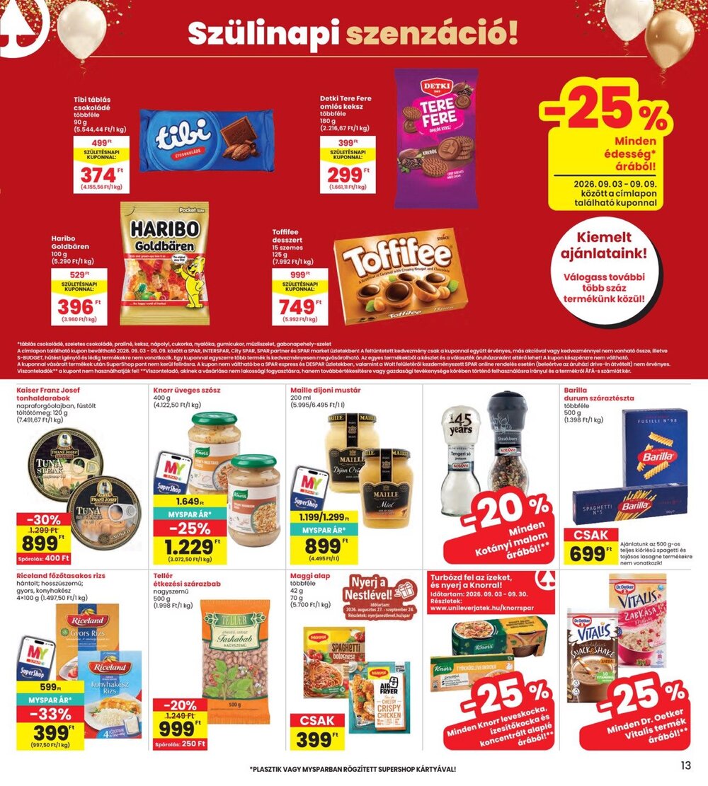 Interspar akciós újság 2026.09.03-tól - 13. oldal.