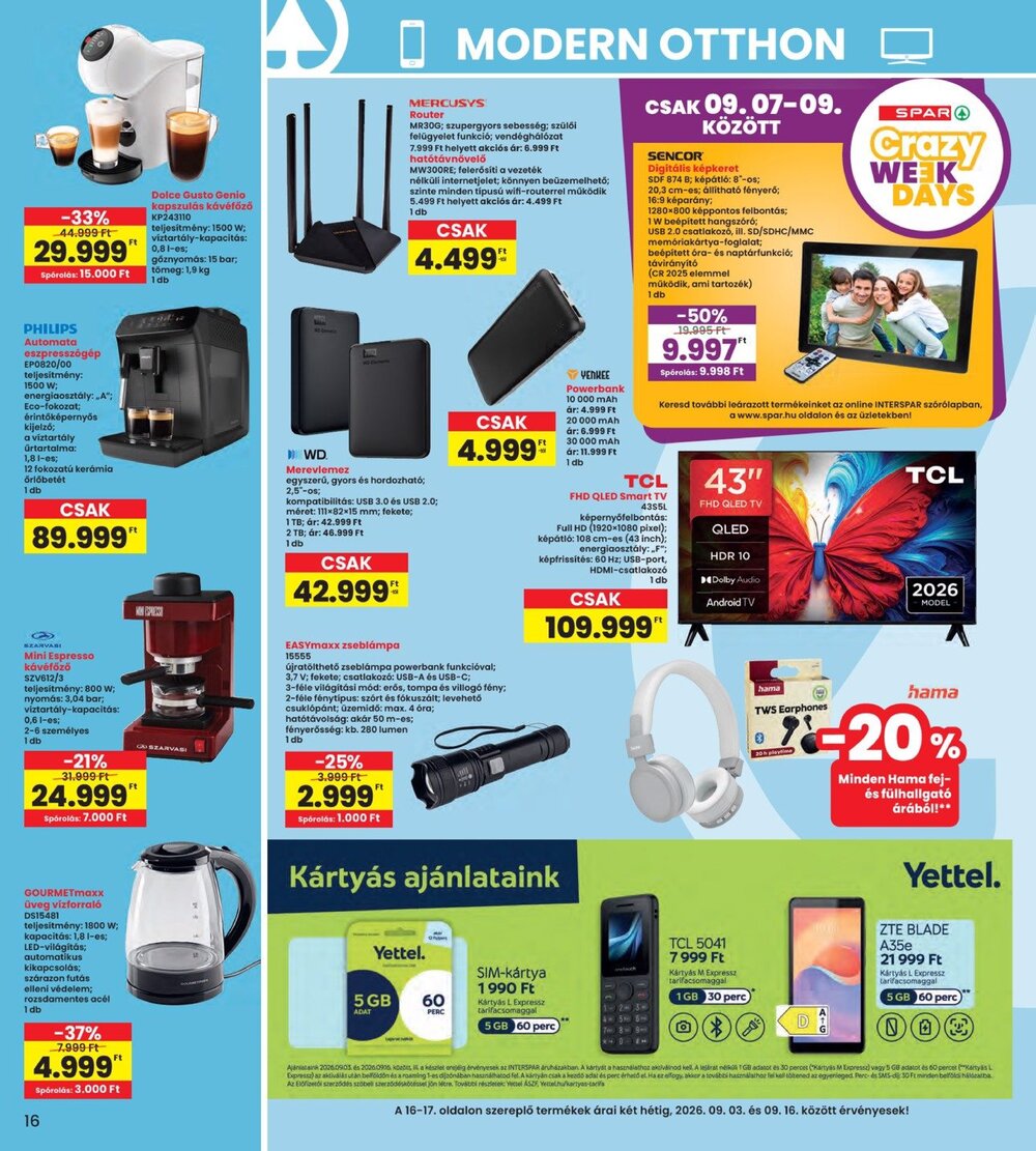 Interspar akciós újság 2026.09.03-tól - 16. oldal.