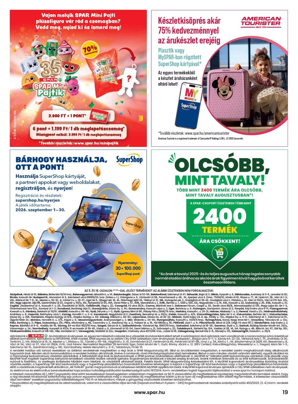 Spar akciós újság 2026.09.03-tól - 19. oldal.