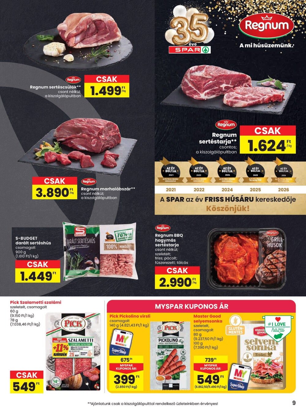 Spar akciós újság 2026.09.03-tól - 9. oldal.