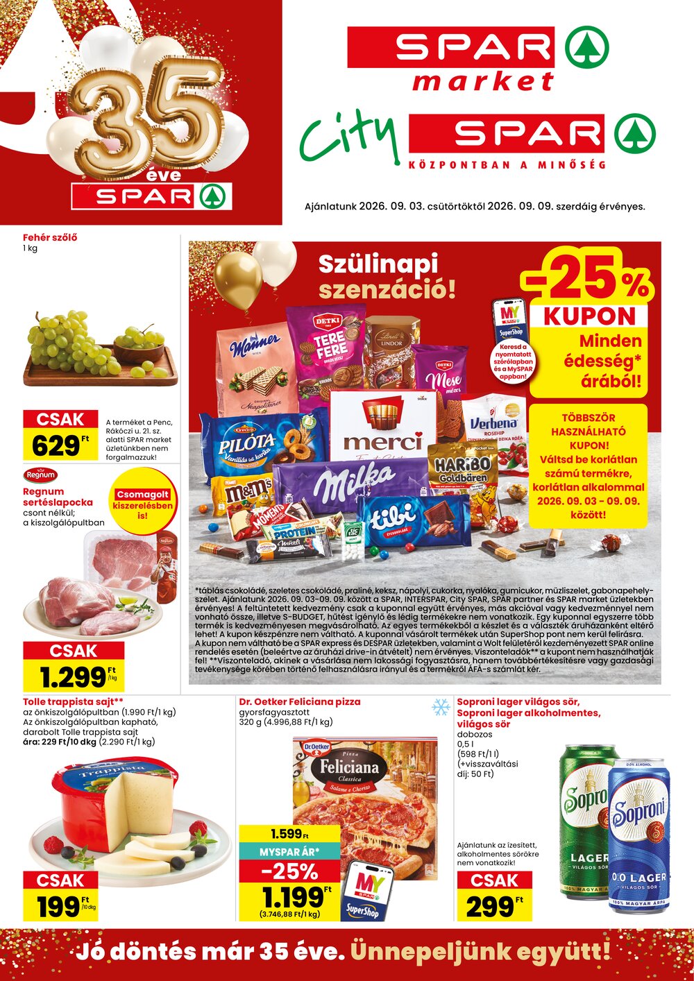 Spar Market akciós újság 2026.09.03-tól - 1. oldal.