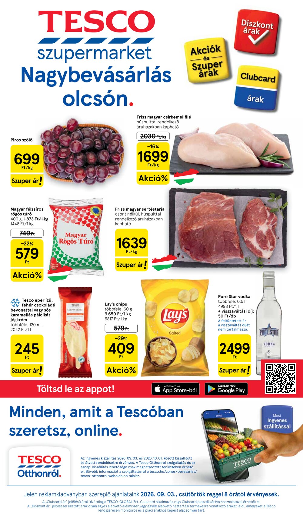 Tesco akciós újság 2026.09.03-tól - 1. oldal.
