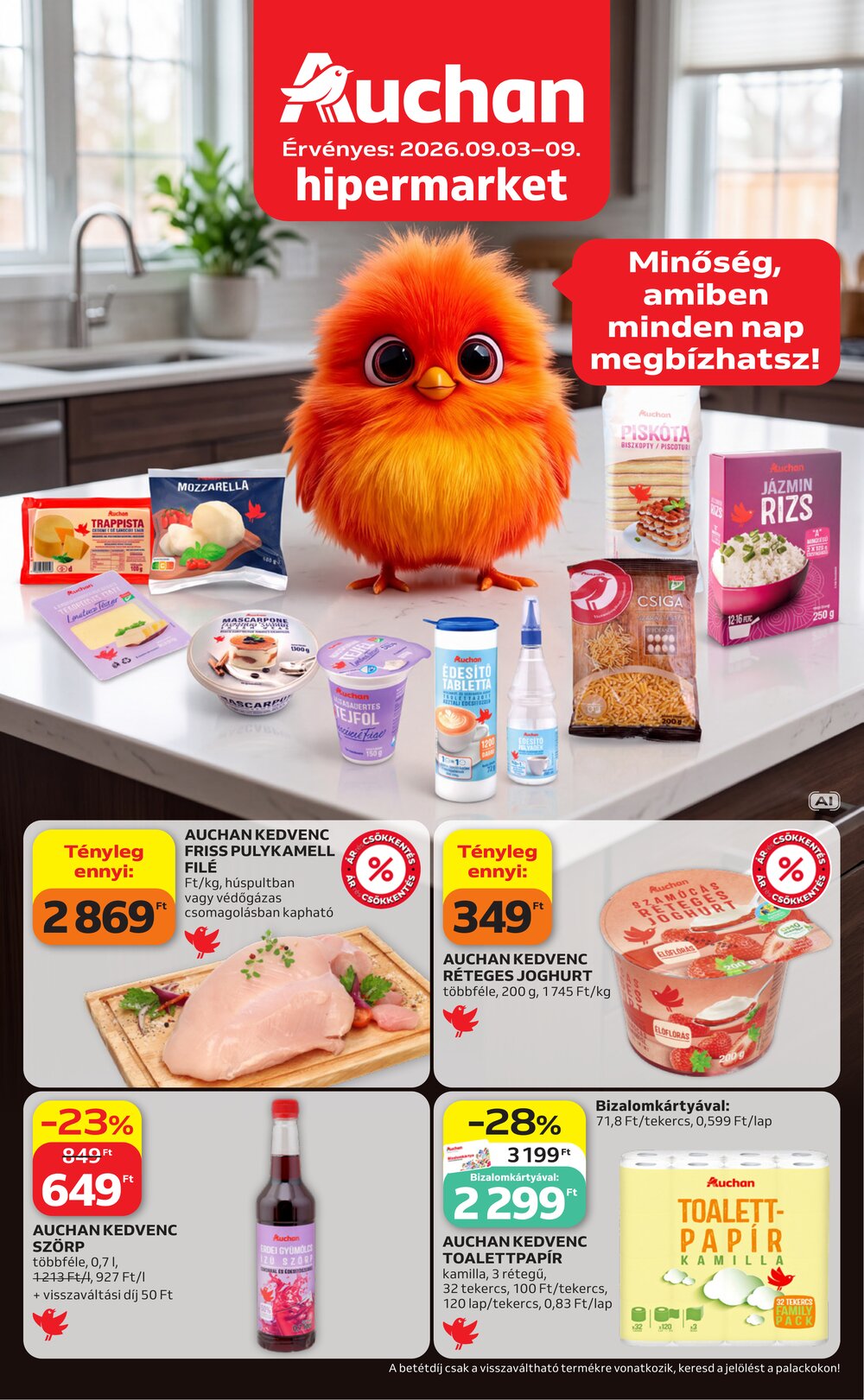 Auchan akciós újság 2026.09.03-tól - 1. oldal.