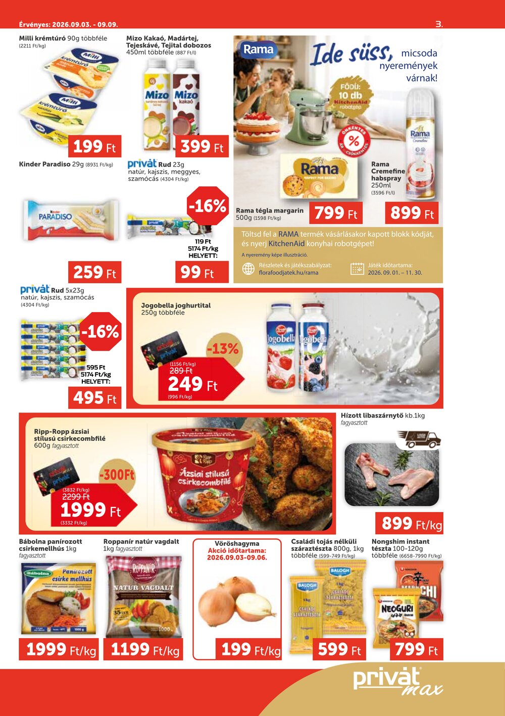 Privát akciós újság 2026.09.03-tól - 3. oldal.