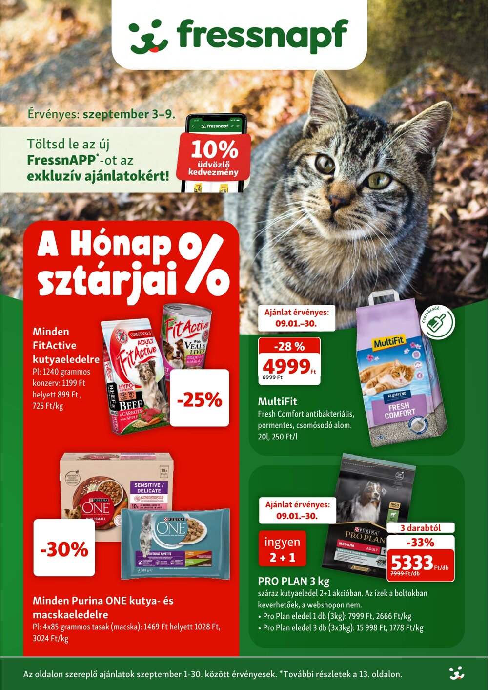 Fressnapf akciós újság 2026.09.03-tól - 1. oldal.
