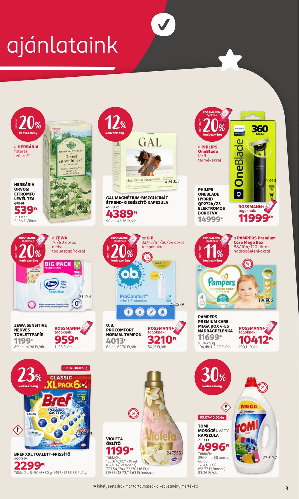 Rossmann akciós újság 2026.09.07-től - 3. oldal.