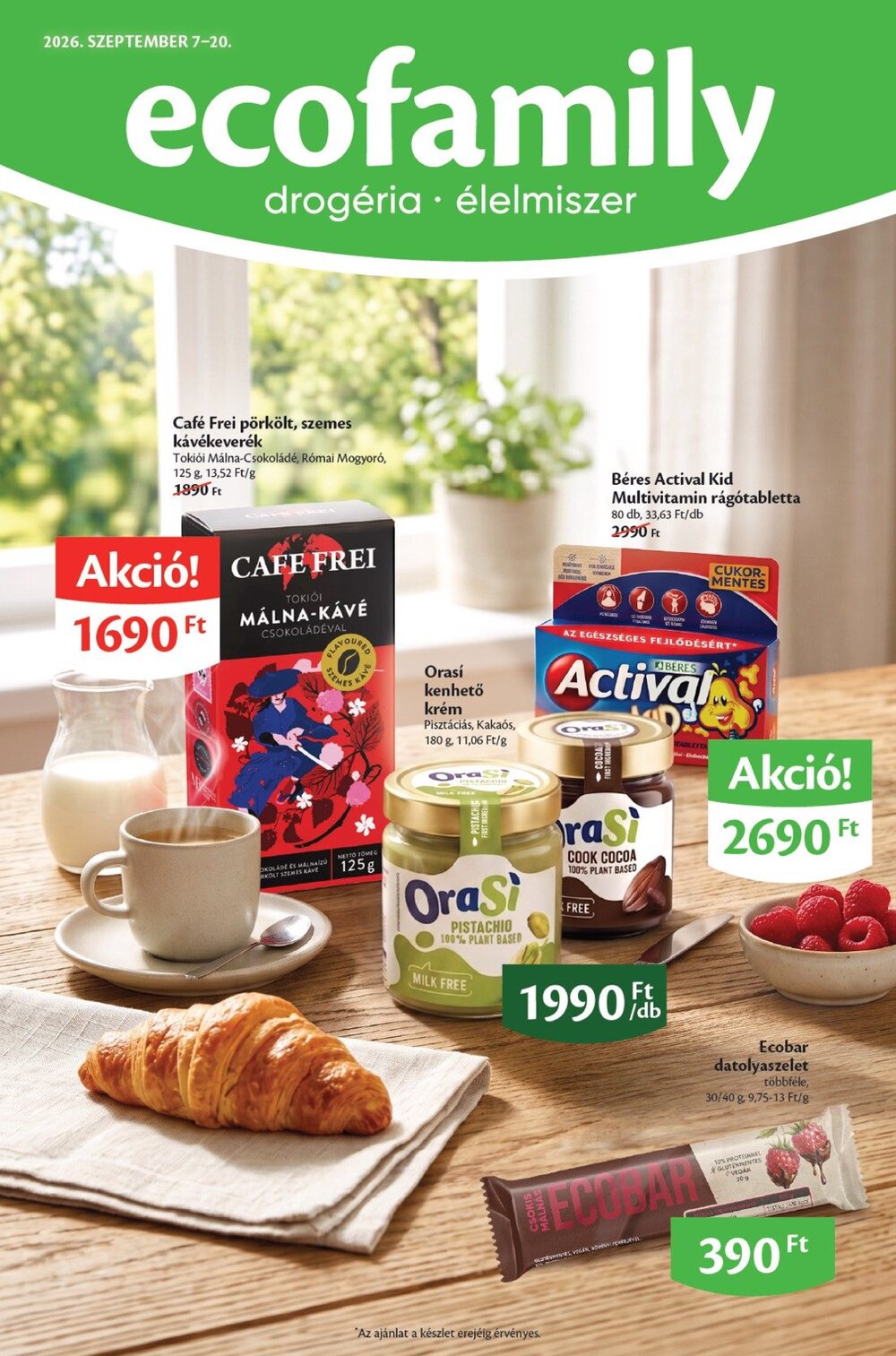 EcoFamily akciós újság 2026.09.07-től - 1. oldal.