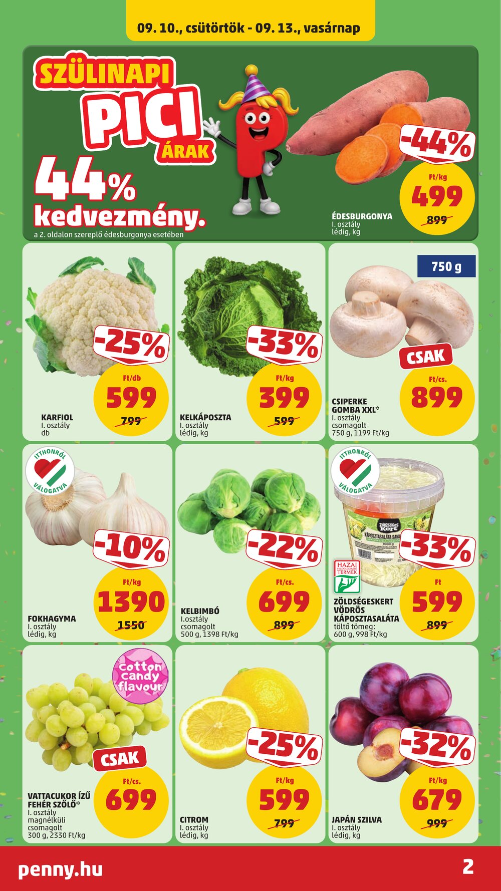 Penny Market akciós újság 2026.09.10-től - 2. oldal.