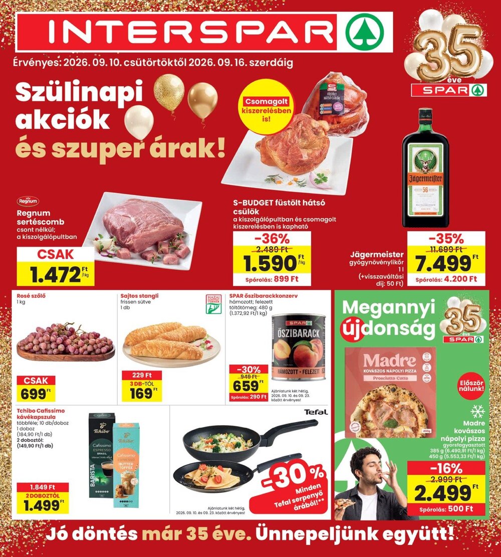 Interspar akciós újság 2026.09.10-től - 1. oldal.