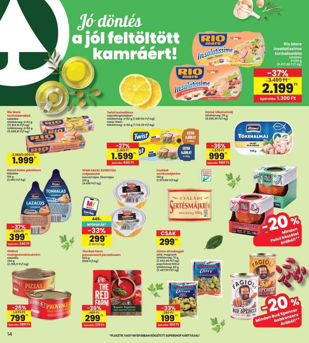 Interspar akciós újság 2026.09.10-től - 14. oldal.
