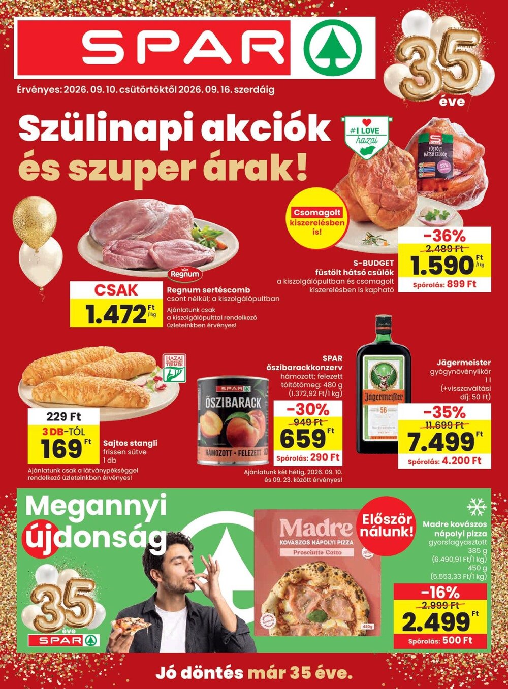 Spar akciós újság 2026.09.10-től - 1. oldal.