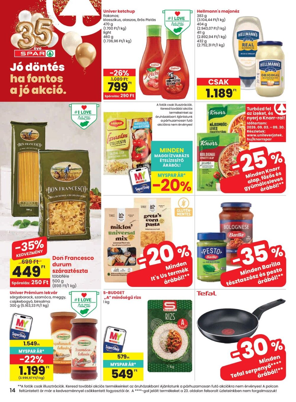 Spar akciós újság 2026.09.10-től - 14. oldal.
