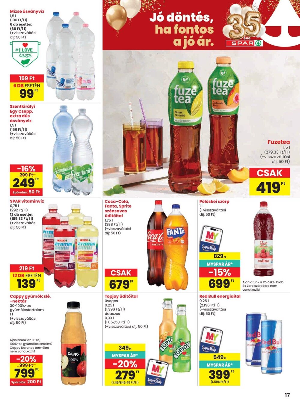 Spar akciós újság 2026.09.10-től - 17. oldal.