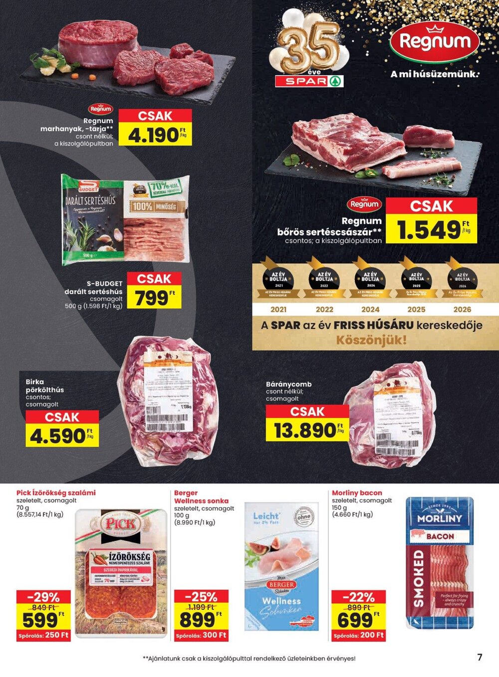 Spar akciós újság 2026.09.10-től - 7. oldal.