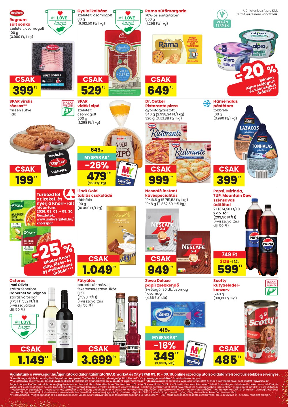 Spar Market akciós újság 2026.09.10-től - 2. oldal.