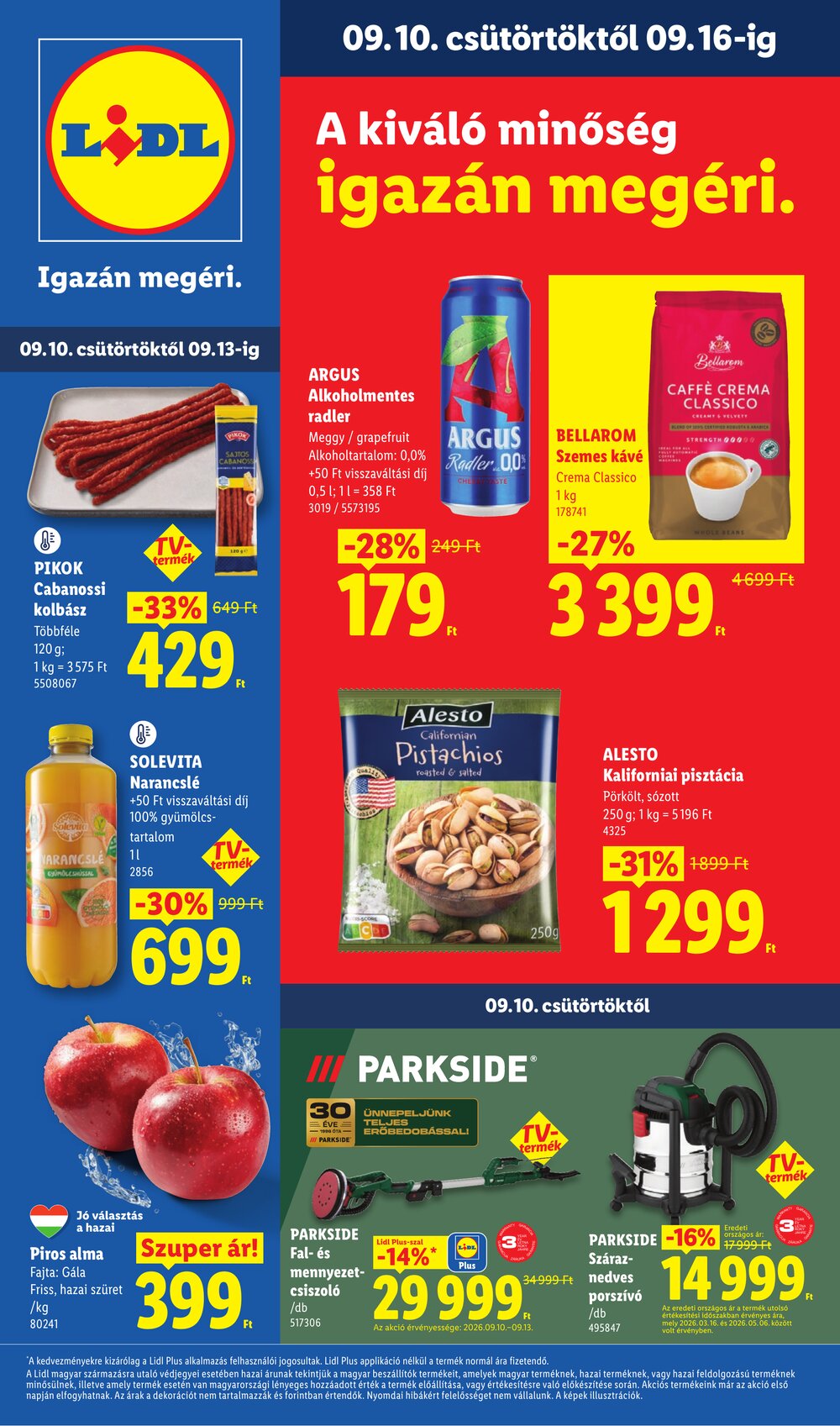 Lidl akciós újság 2026.09.10-től - 1. oldal.