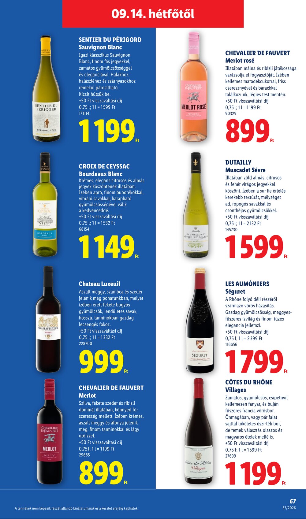 Lidl akciós újság 2026.09.10-től - 67. oldal.